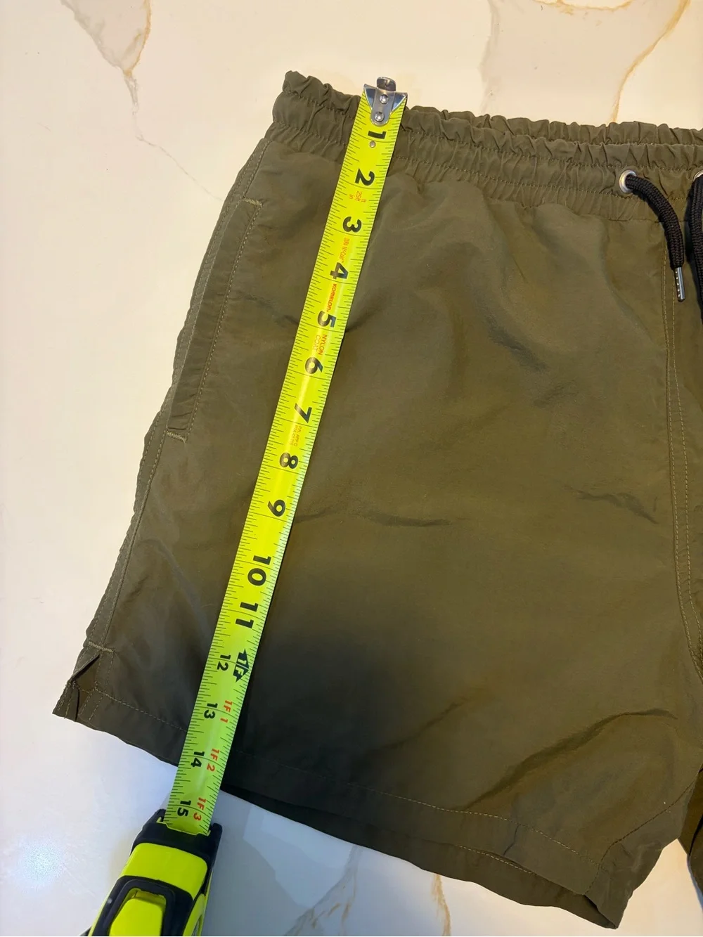 MCQ Alexander McQueen Men’s Olive Green Swim Trunks Shorts Size M Made in Italy